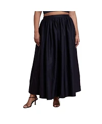 Eloquii Women's Taffeta Full Maxi Skirt