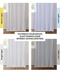 Half Price Drapes White Performance Linen Hotel Blackout Curtain