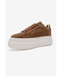 Forever & Always Women's Shoes Nera Leather Casual Sneaker