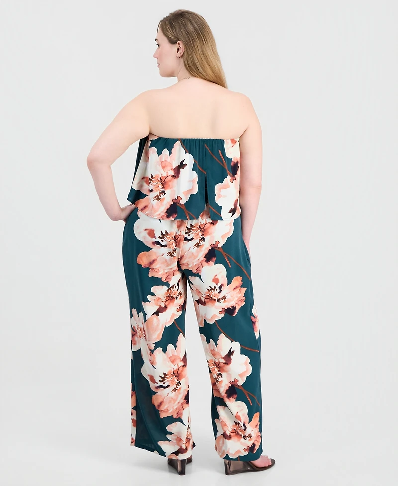 Full Circle Trends Trendy Plus Strapless Jumpsuit