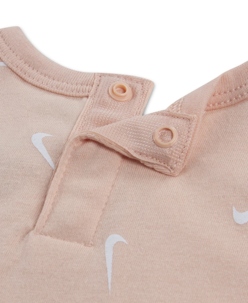 Nike Baby Girls' Flutter Sleeves Romper with Bucket Hat
