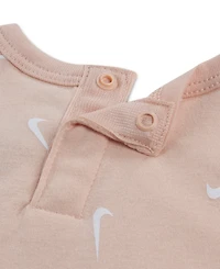 Nike Baby Girls' Flutter Sleeves Romper with Bucket Hat