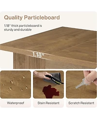 Tribesigns 63-Inch Bar Table, Home Bar Units with Footrest & Storage Shelves, Counter Height Pub Dining Table