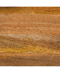 Storied Home Long 19" Wood Rectangle Stool