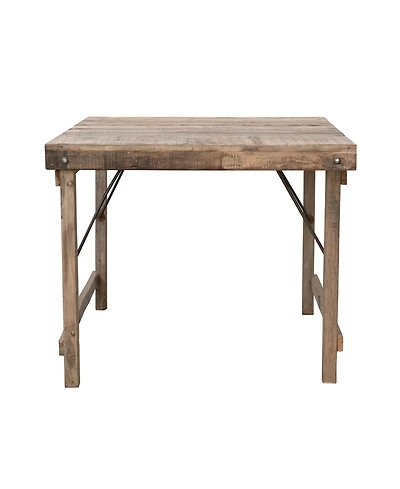 Storied Home 36" Wood Square Folding Table