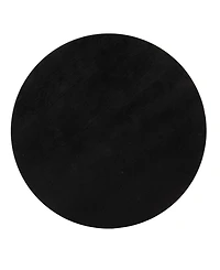 Storied Home 23" Wood Round Table with 2-Cane Shelves