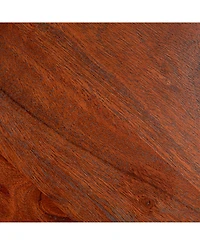 Storied Home Stacked Pedestal 12" Wood Cocktail Side Table