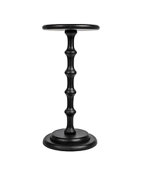 Storied Home Ergo Pedestal 12" Wood Cocktail Side Table