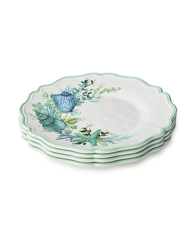 Certified International Sea Glass Melamine Salad Plate, Set of 4