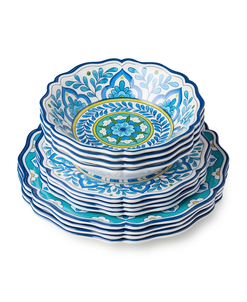 Certified International Melamine 12-Piece Dinnerware Set, Service for 4