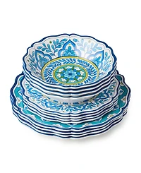Certified International Melamine 12-Piece Dinnerware Set, Service for 4