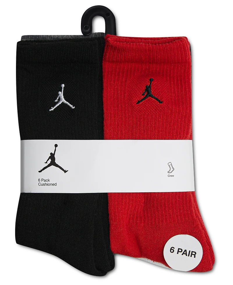 Jordan Big Kids' Everyday Essentials Crew Socks, 6-Pack
