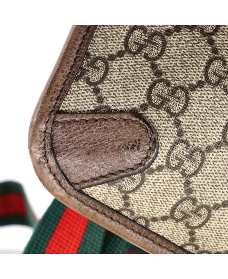 Pre-Owned Gucci Neo Vintage Flap Belt Bag Gg Coated Canvas