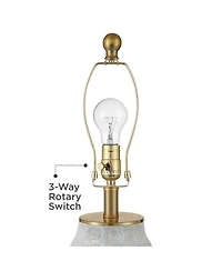 360 Lighting Holly 24 3/4" High Modern 3-Way Table Lamps Set of 2 Finish Ceramic Shade Living Room Bedroom Bedside