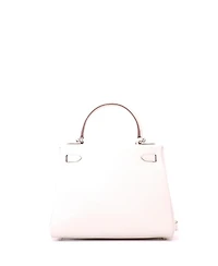 Pre-Owned HERMES Kelly Handbag Light Togo with Palladium Hardware