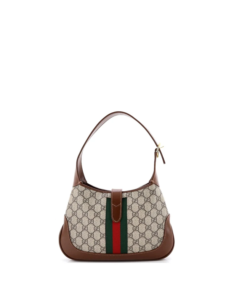 Pre-Owned Gucci Small Jackie 1961 Hobo Gg Coated Canvas