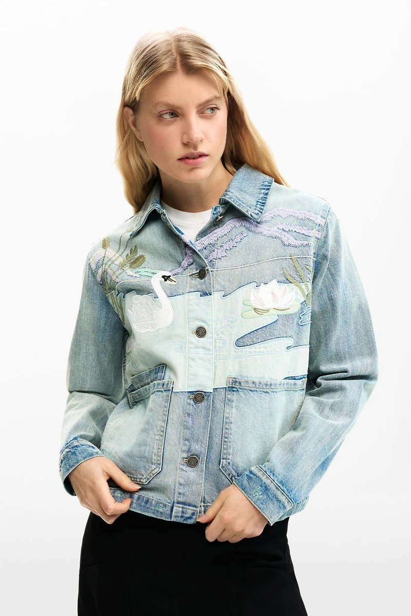 Desigual Women's Denim Patch Jacket