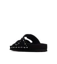 Xti Women's Suede Double Strap Buckle Sandals