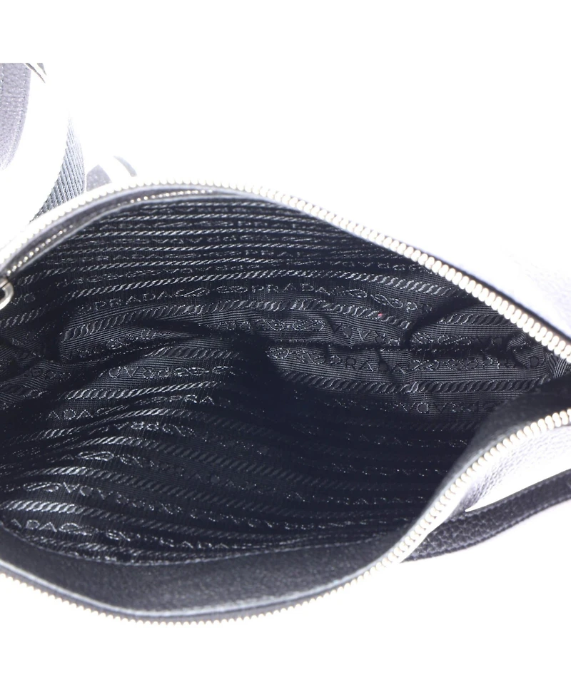 Pre-Owned Prada Medium Dual Strap Flat Crossbody Bag Vitello Daino