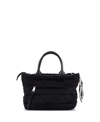 Pre-Owned Prada Small Padded Tote Bag Quilted Re-Nylon with Leather