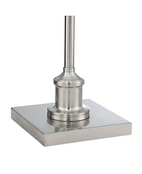 Regency Hill Jenson Traditional 54" Tall Standing Floor Lamps Set of 2 Lights Swing Arm Pharmacy Adjustable Brushed Nickel