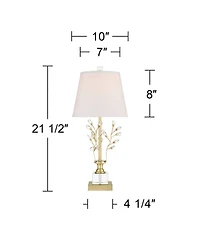 Vienna Full Spectrum Moritz 21 1/2" High Branch Small Traditional Accent Table Lamp Metal Crystal Single Living Room