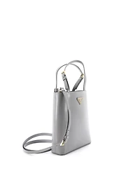 Pre-Owned Prada Logo Convertible Tote Brushed Leather