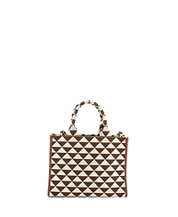 Pre-Owned Prada Small Symbole Shopper Tote Jacquard