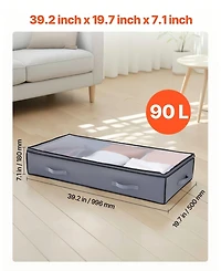 Gouun Under Bed Storage Containers with Clear Lids 6 Pack