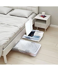 Gouun Rolling Under Bed Storage Bins with Lid 2 Pack