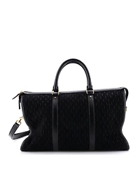 Pre-Owned Saint Laurent Medium Duffle Bag Monogram All Over Suede
