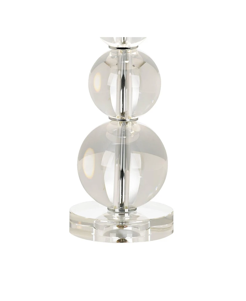 Vienna Full Spectrum Modern Table Lamp High with Usb Dimmer Stacked Crystal Spheres Drum Shade for Bedroom Living Room Desk Bedside
