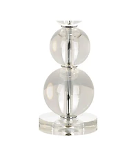 Vienna Full Spectrum Modern Table Lamp High with Usb Dimmer Stacked Crystal Spheres Drum Shade for Bedroom Living Room Desk Bedside