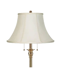 360 Lighting Dyna 58" High Antique Brass and Bell 2-Light Floor Lamp