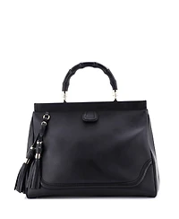 Pre-Owned Gucci Bold Bamboo Top Handle Bag Leather