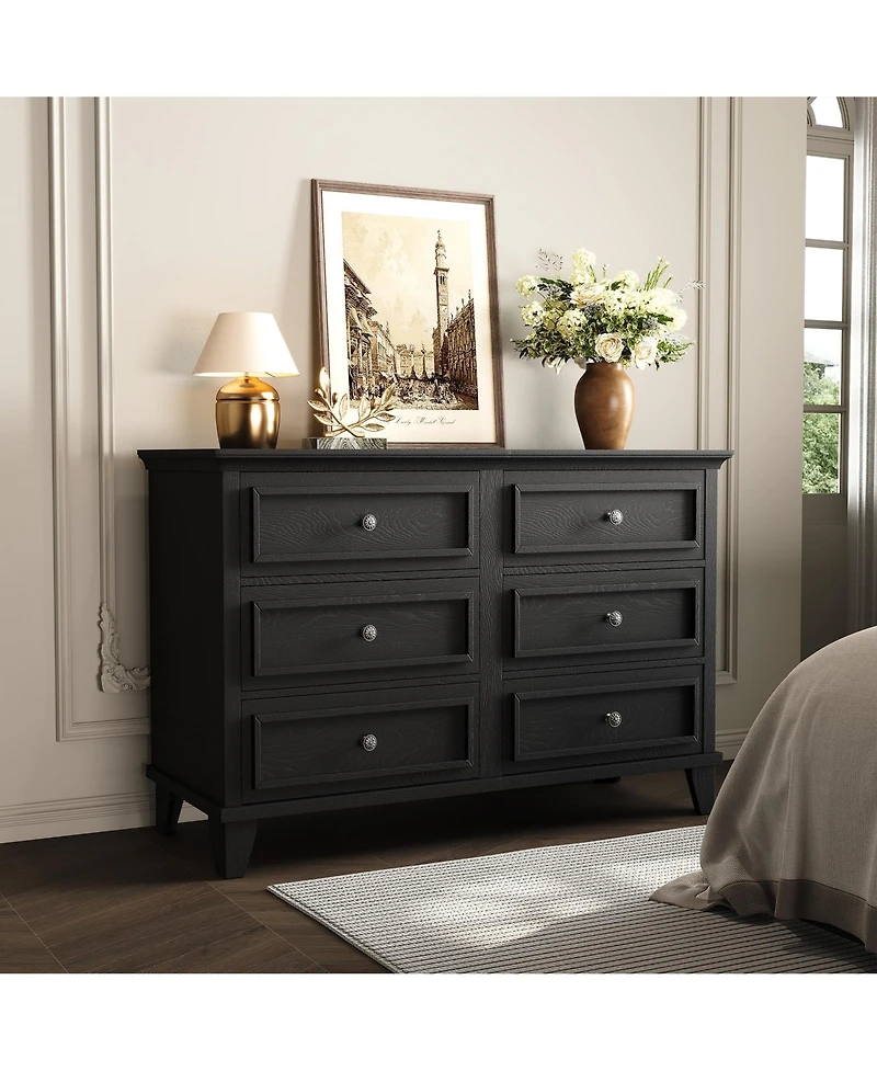 gaomon Farmhouse Dresser for Bedroom with 6 Drawer