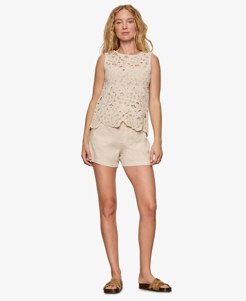 Sanctuary Women's Linen Pull-On Marine Shorts