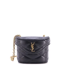 Pre-Owned Saint Laurent Micro June Box Bag Quilted Leather