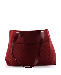 Pre-Owned Gucci Large Front Pocket Debossed Logo Tote Gg Canvas