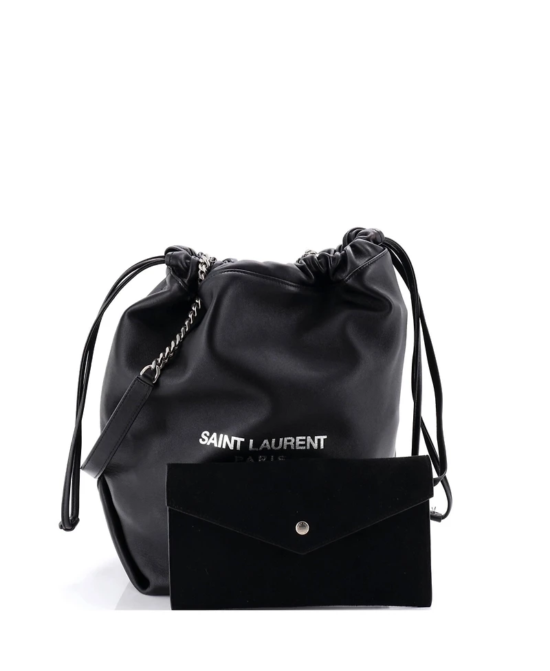 Pre-Owned Saint Laurent Large Teddy Bucket Bag Leather