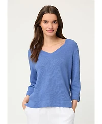 Olsen Women's Solid V-Neck Sweater