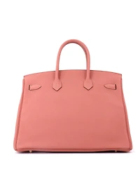 Pre-Owned HERMES Birkin 35 Handbag Pink Togo with Gold Hardware