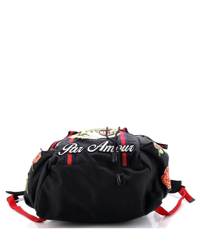 Pre-Owned Gucci Techpack Backpack Embroidered Techno Canvas