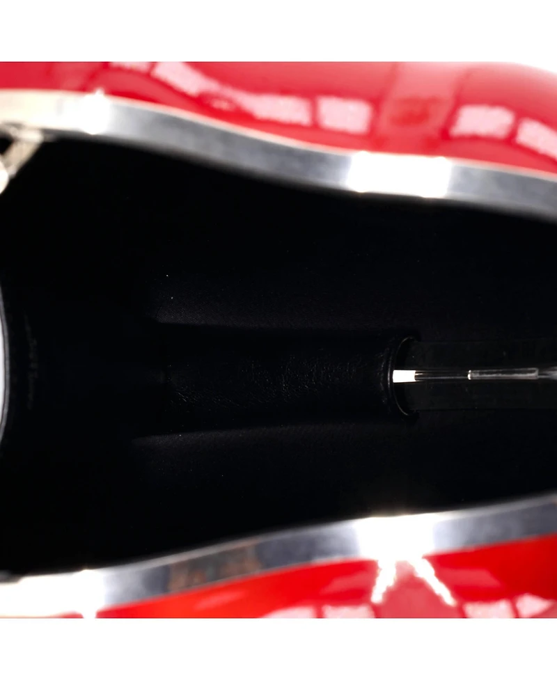 Pre-Owned Saint Laurent Small Love Heart Chain Box Clutch Patent