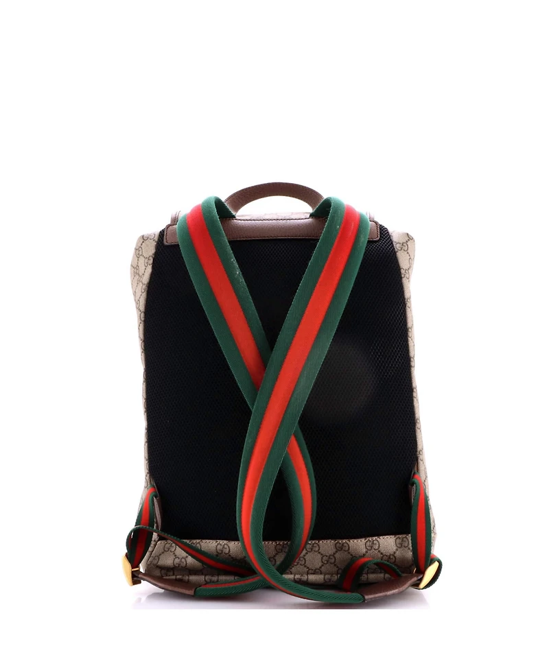 Pre-Owned Gucci Large Courrier Soft Backpack Gg Coated Canvas
