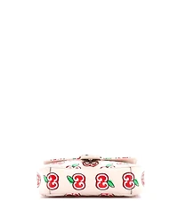 Pre-Owned Gucci Small Gg Marmont Flap Bag Printed Diagonal Quilted Leather