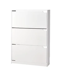 Gouun 3-Drawer Flip-Down Shoe Storage Cabinet with Anti-Tip Device