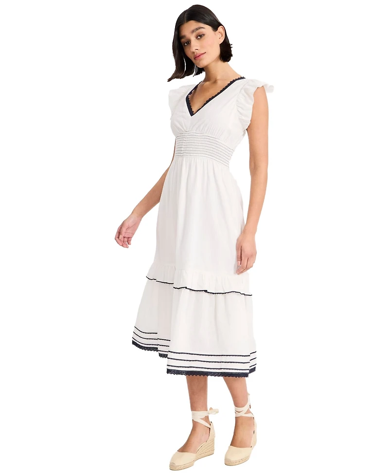 Maggy London Women's Balloon-Sleeve Midi Dress