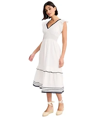 Maggy London Women's Balloon-Sleeve Midi Dress