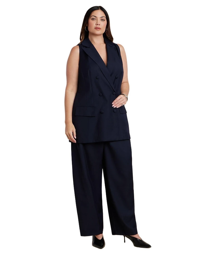 Eloquii Women's Long Tailored Vest